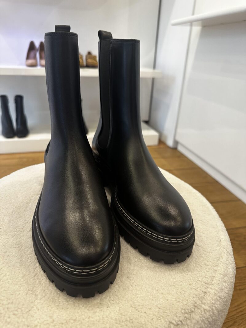 Bobbies Boots Clover cuir Agneau noir